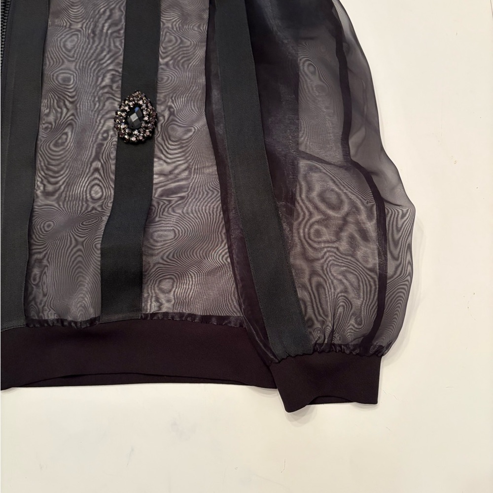 Jane & John by Tricotto Sheer Jacket w Vintage Rhinestones XL - Picture 13 of 14